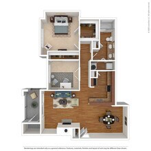 2 Bed 1 Bath 1035 SqFt (956 Net) 0524 floor plan